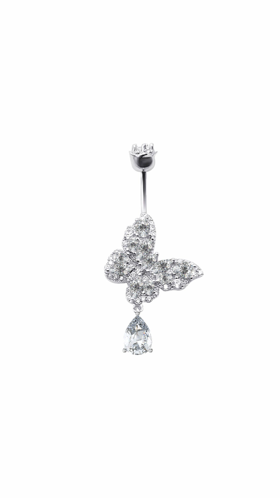 Silver 925 Butterfly Belly Ring