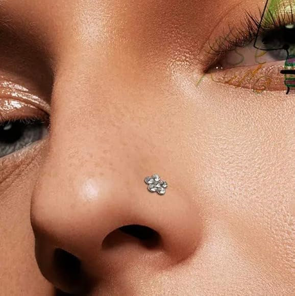 Flower Stainless Steel Nose Piercing