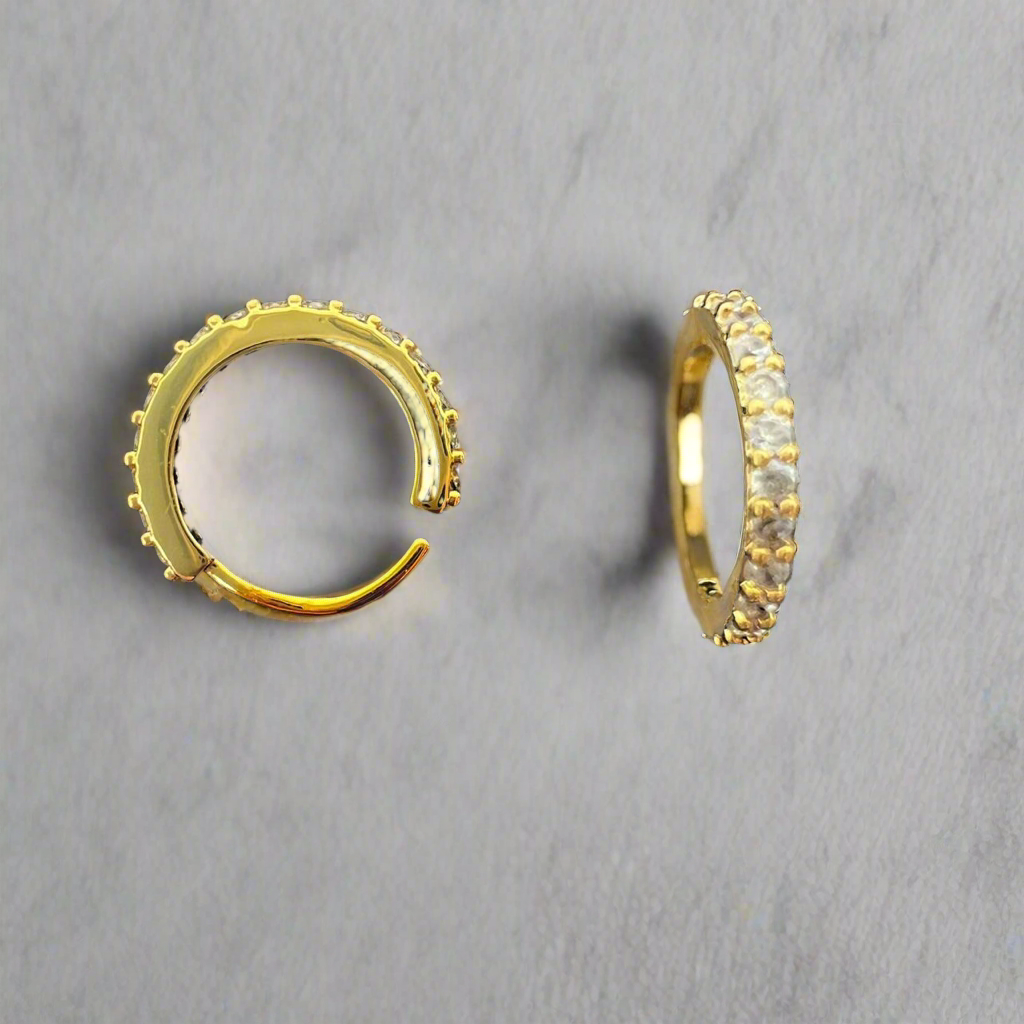 Hoop Strass Helix/Conch/Rook Ear Piercing