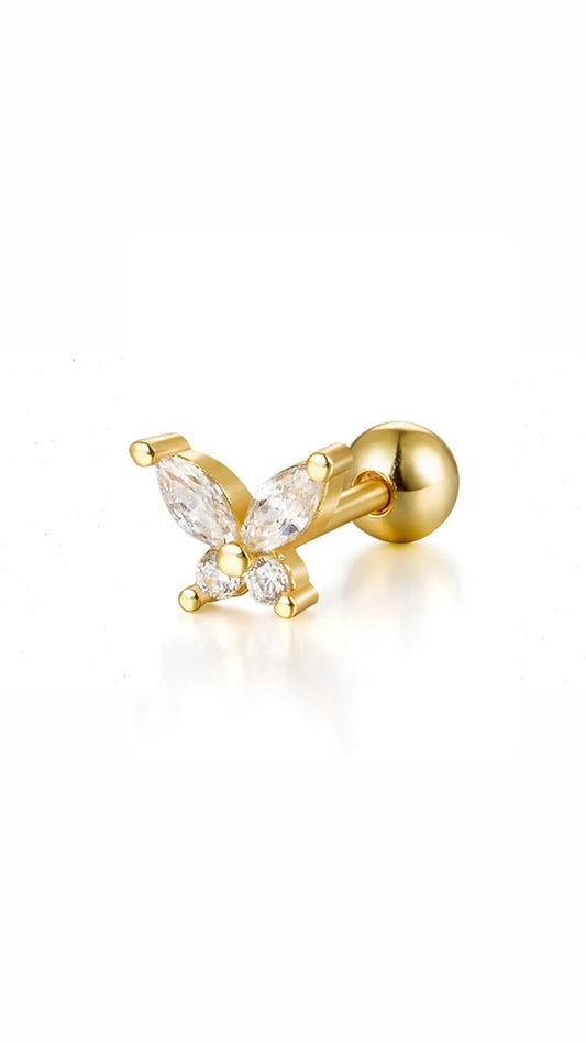 Stainless Steel Butterfly Ear Piercing