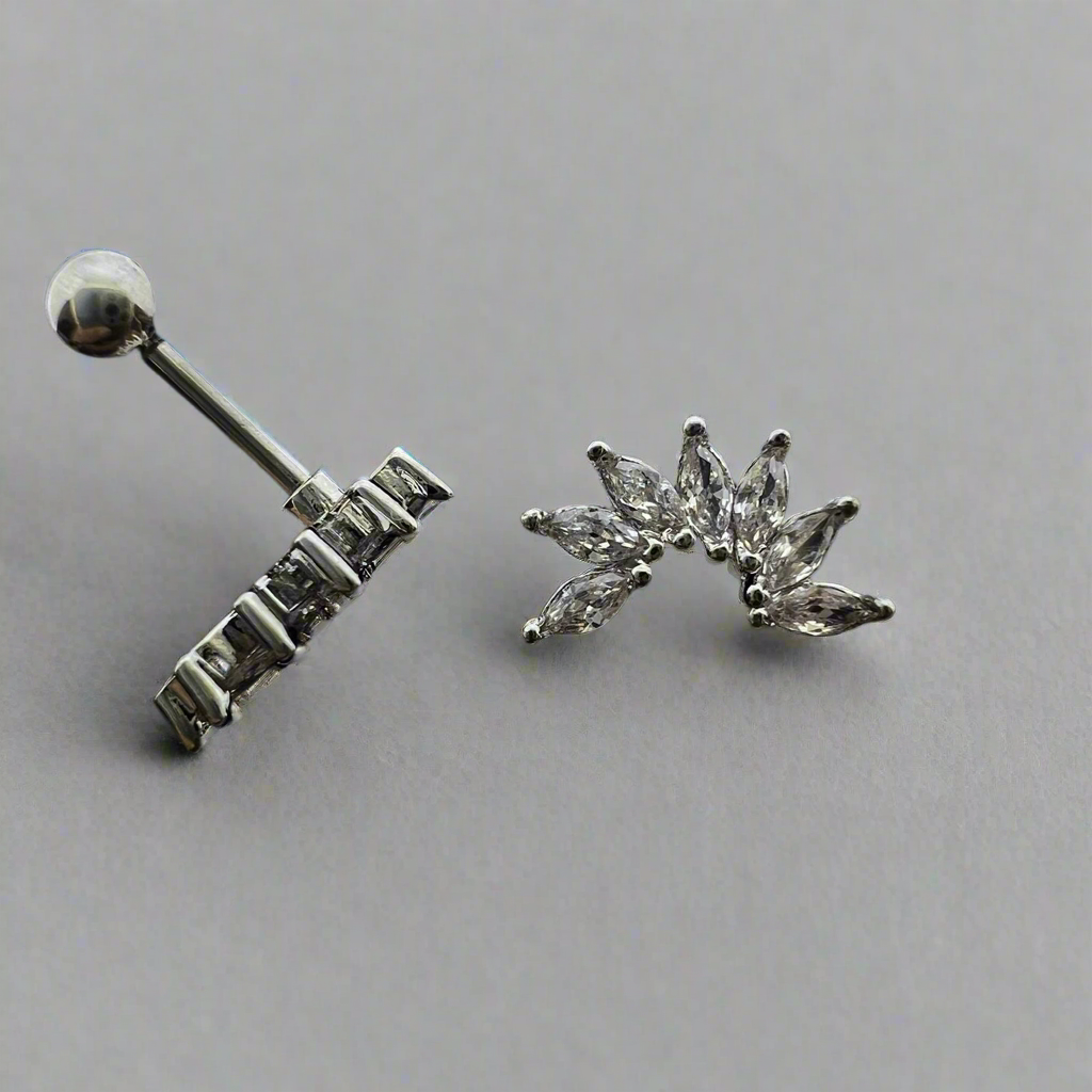 Stainless Steel 7 Stones Arc Helix / Conch Ear Piercing
