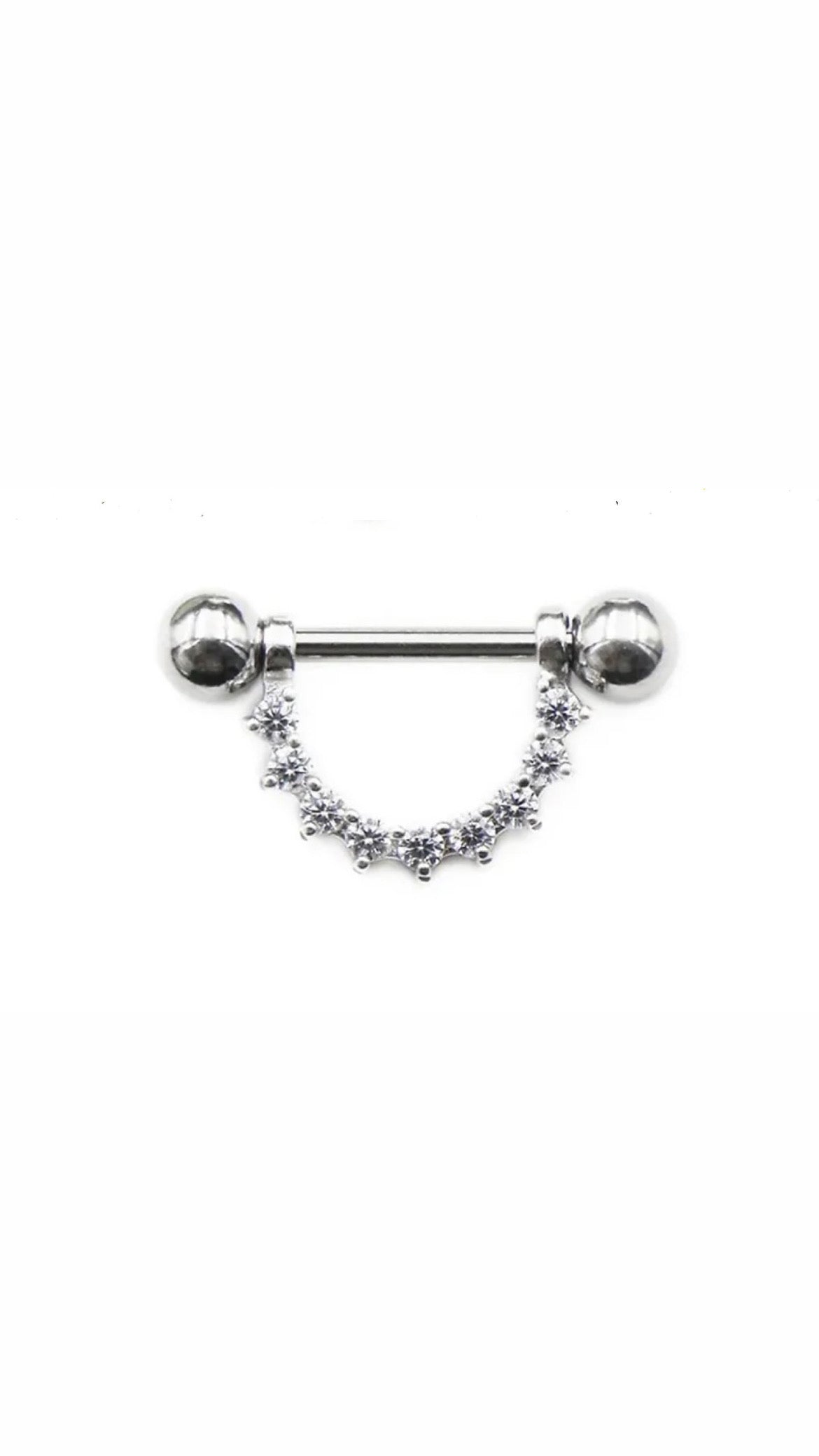 Protractor Shape Nipple Piercing