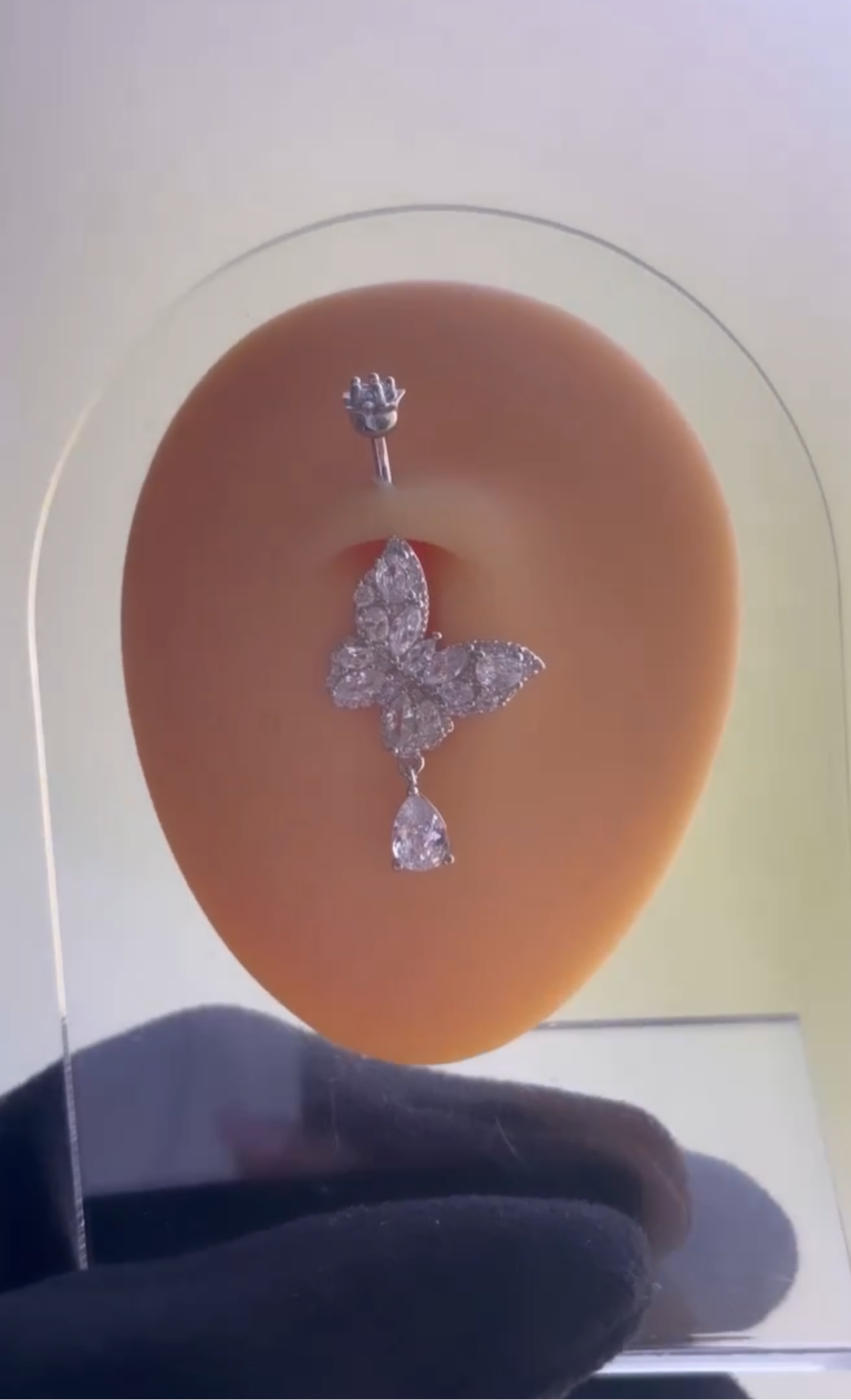 Silver 925 Butterfly Belly Ring