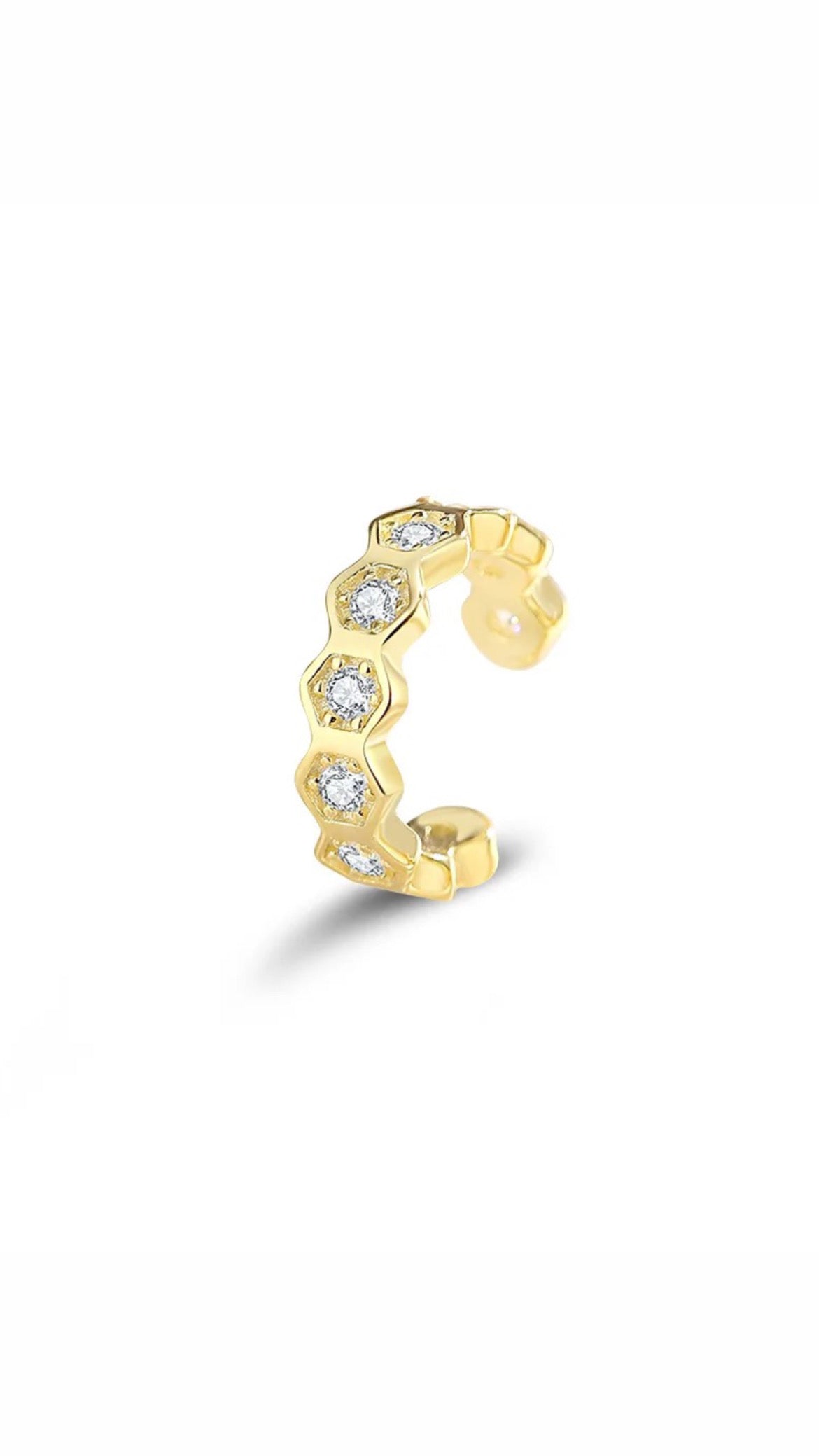 Fake Ear Cuff 6 Stones Ear Piercing