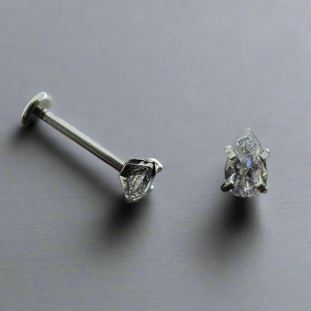 Water Drop Stud Ear Piercing