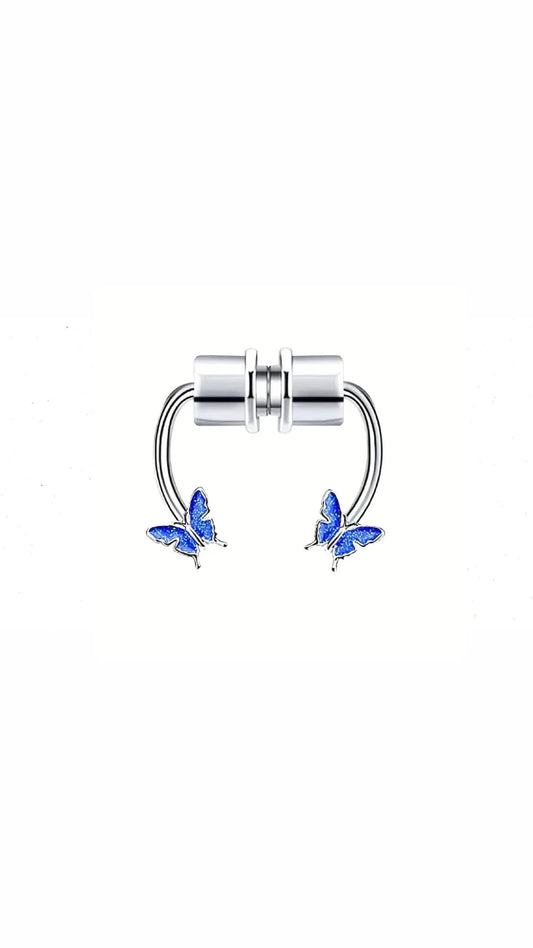 Loop Lead Free Fake Magnetic Butterflies Septum / Vaginal Piercing