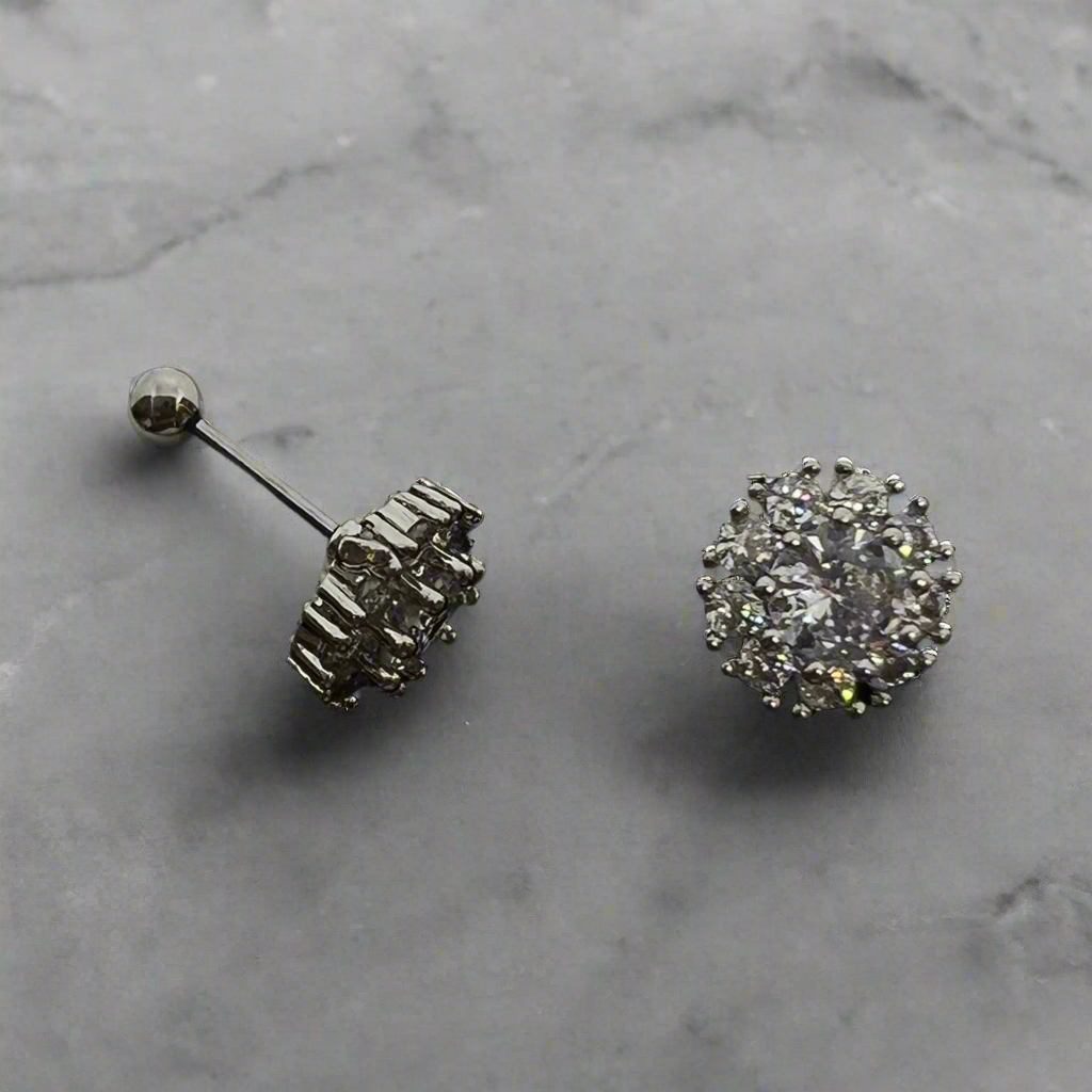 Stainless Steel Flower Ear Piercing