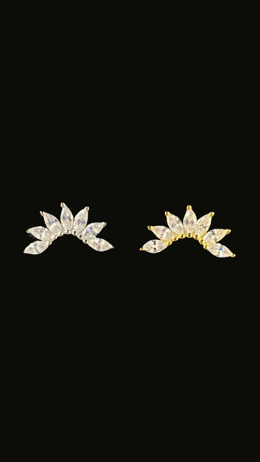 Single S925 7 Stones Arc Helix Ear Piercing