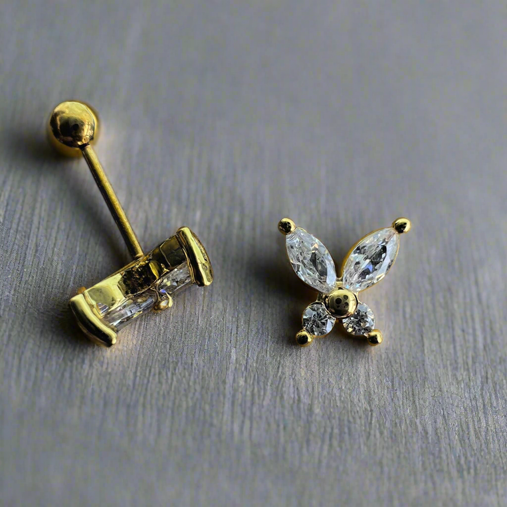 Stainless Steel Butterfly Ear Piercing