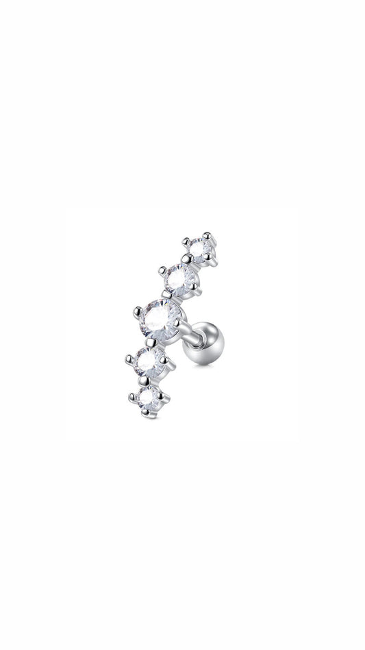 Helix/Conch 5 Stones Stainless Steel Ear Piercing
