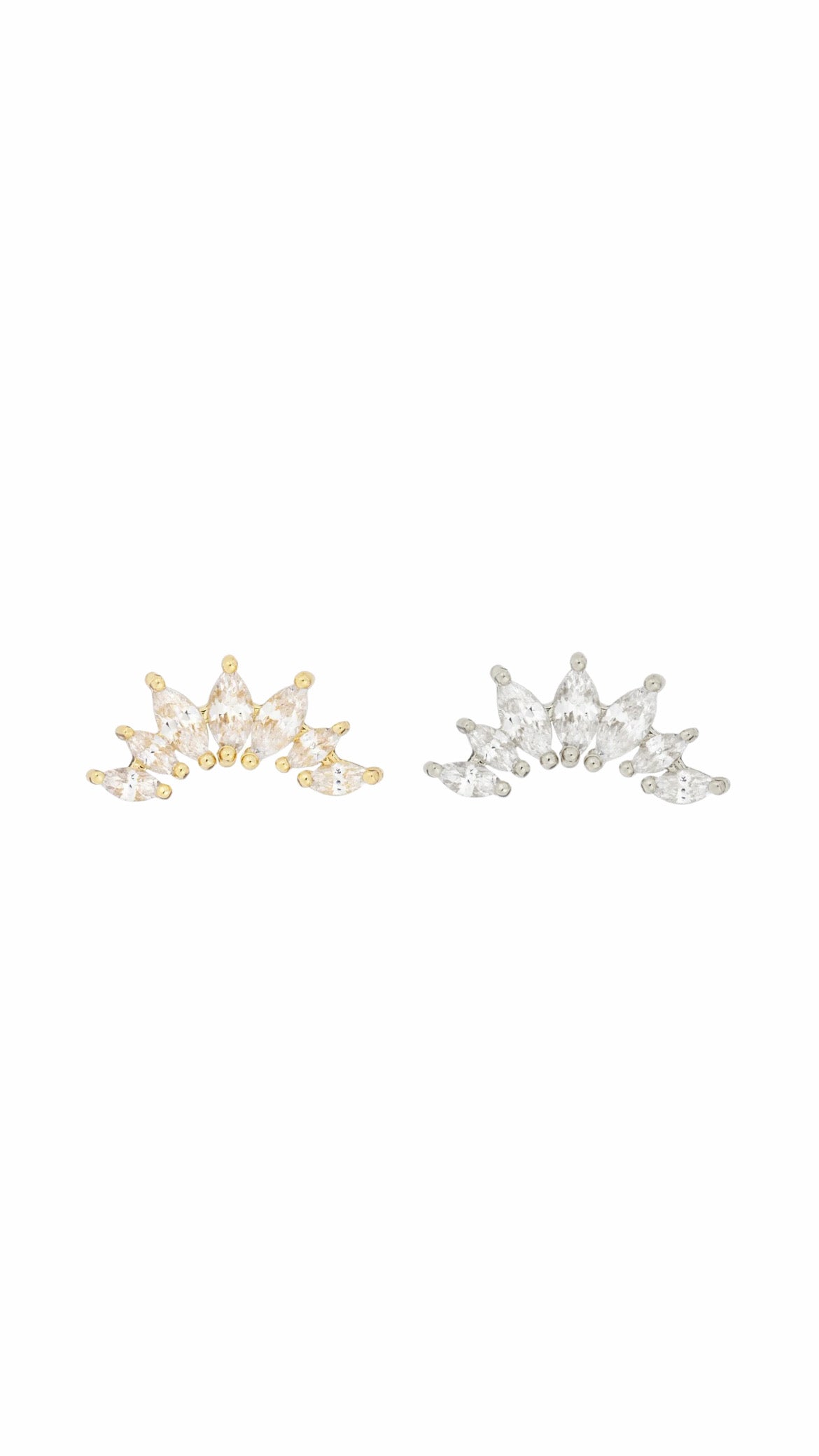 Single S925 7 Stones Arc Helix Ear Piercing