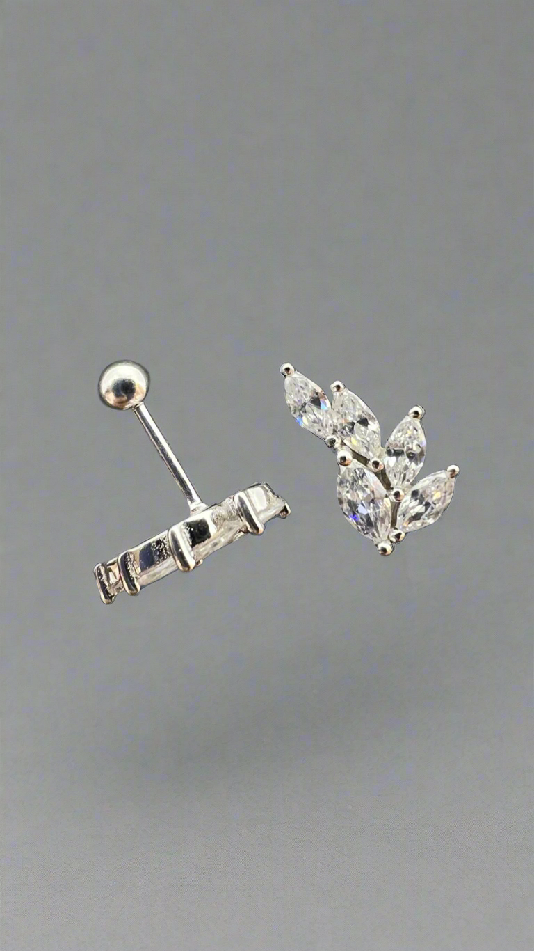 Stainless Steel Leaf Decor Helix Ear Piercing