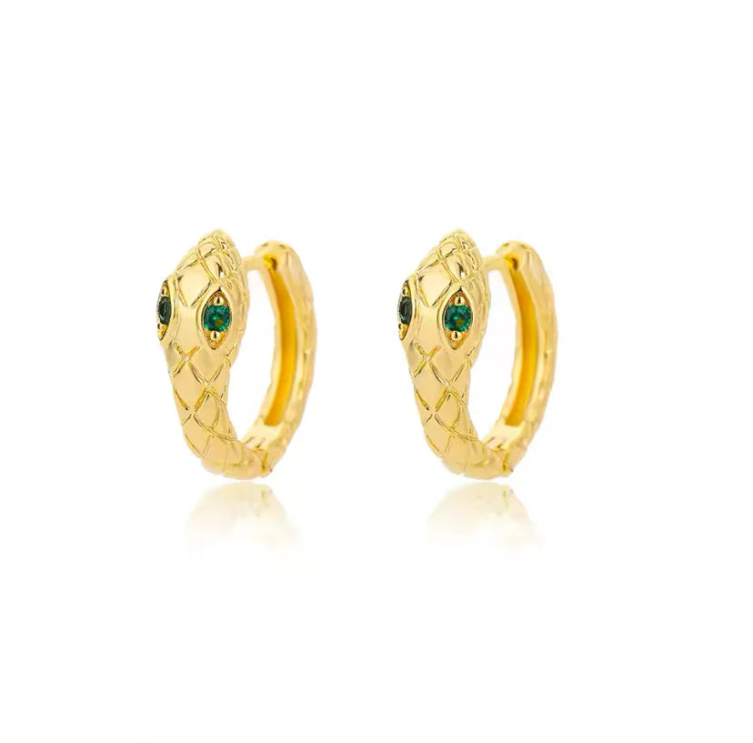 Single Hoop Snake Lobe Ear Piercing