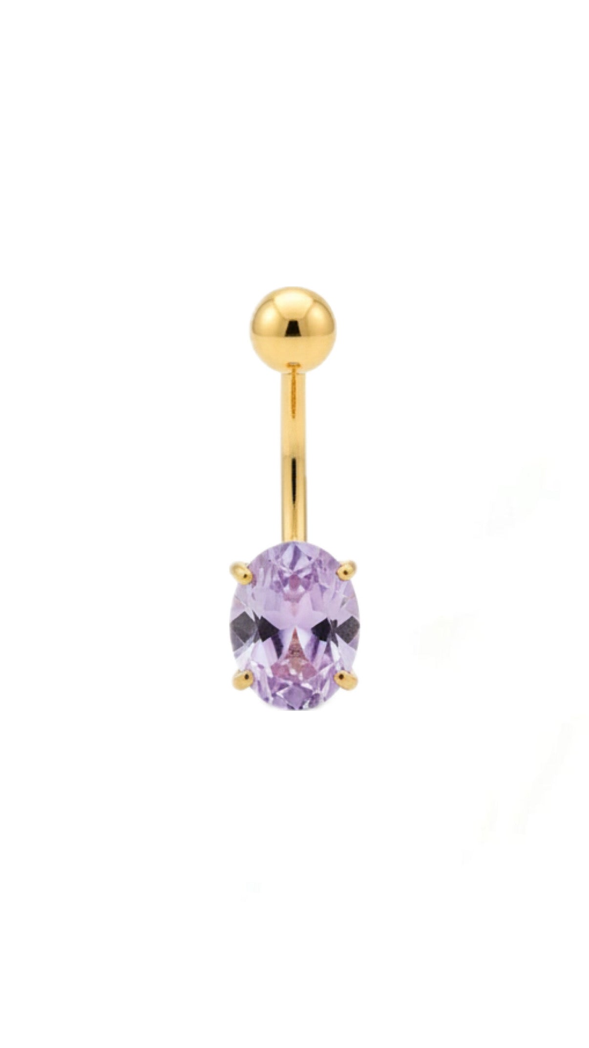 Amethyst Color Belly Ring