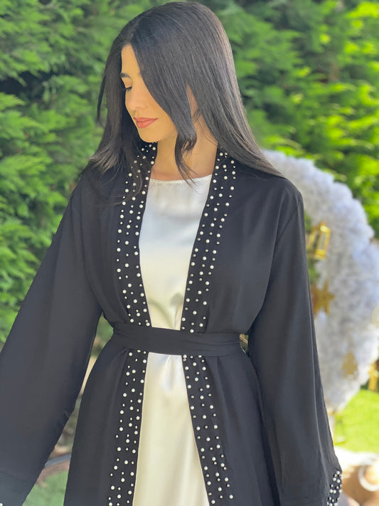 PEARL Open Abaya with Belt