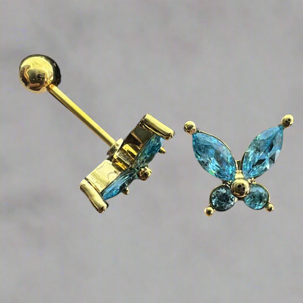 Stainless Steel Butterfly Ear Piercing