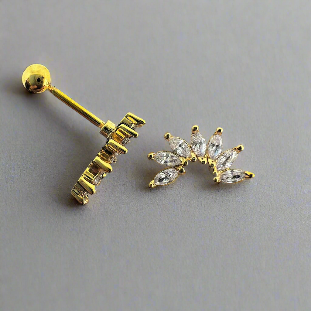 Stainless Steel 7 Stones Arc Helix / Conch Ear Piercing