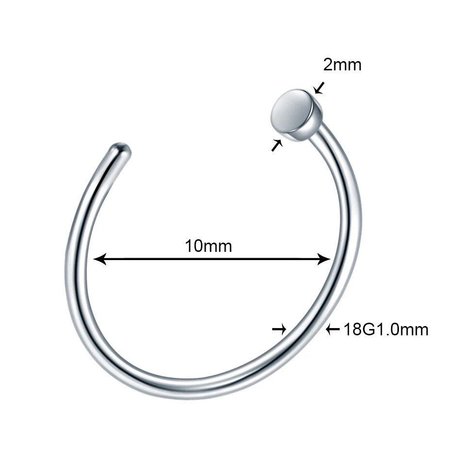 Arc Stainless Steel Nose Piercing