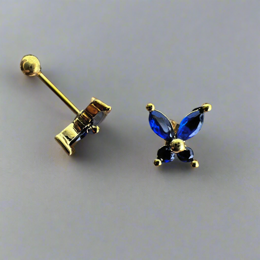 Stainless Steel Butterfly Ear Piercing