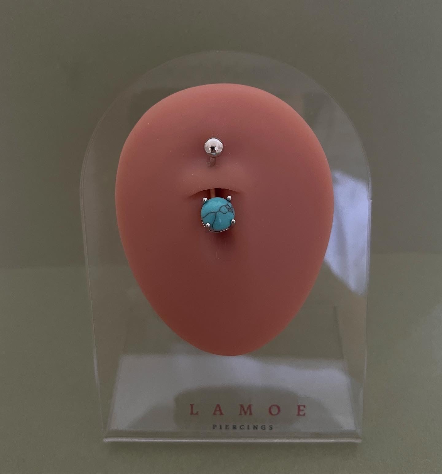 Blue Marble Basic Ball Decor Belly Ring