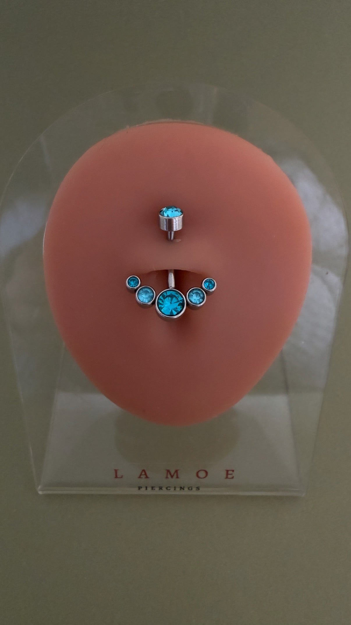 Anchor 5 Stones Navel Belly Ring