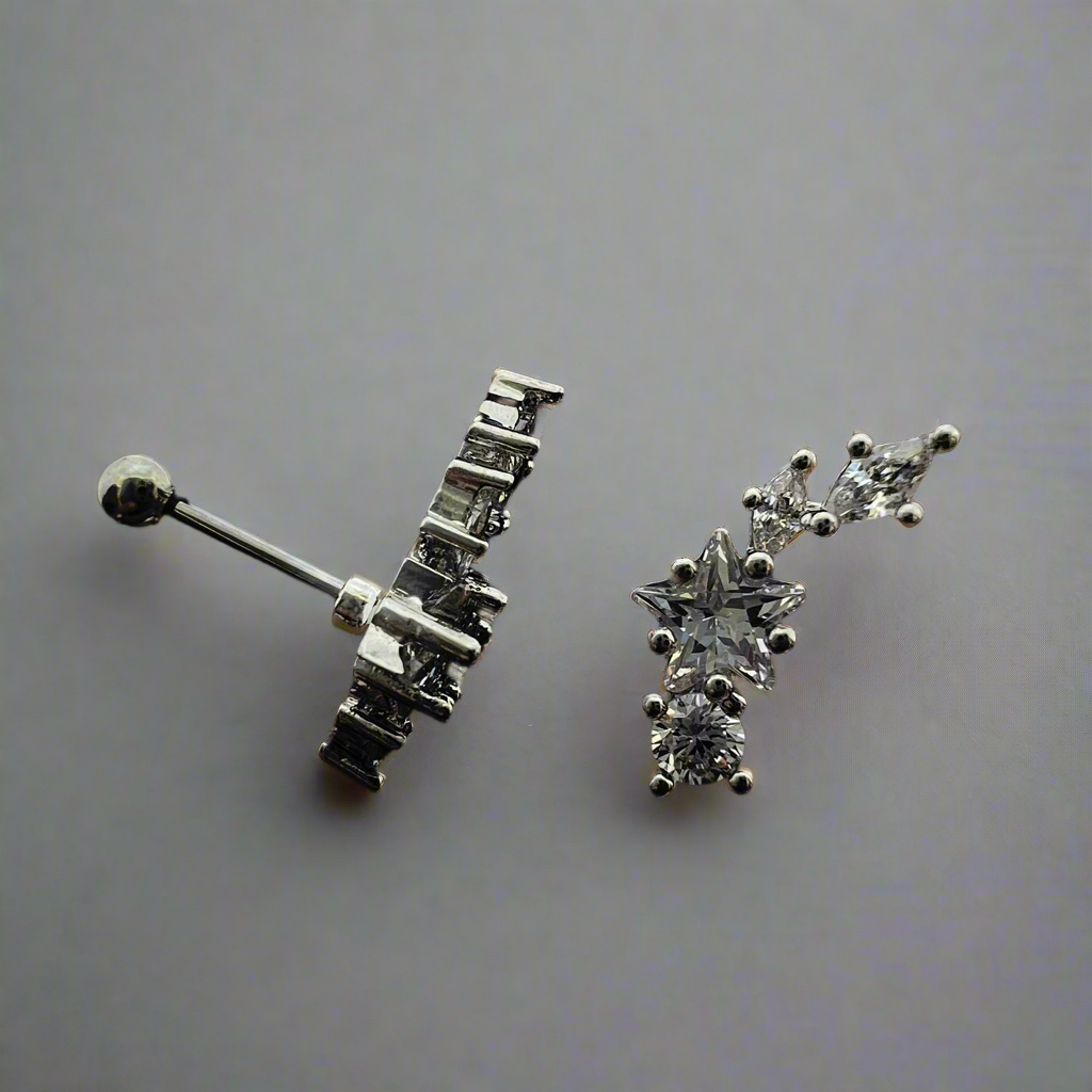 Star and Shapes Helix Ear Piercing