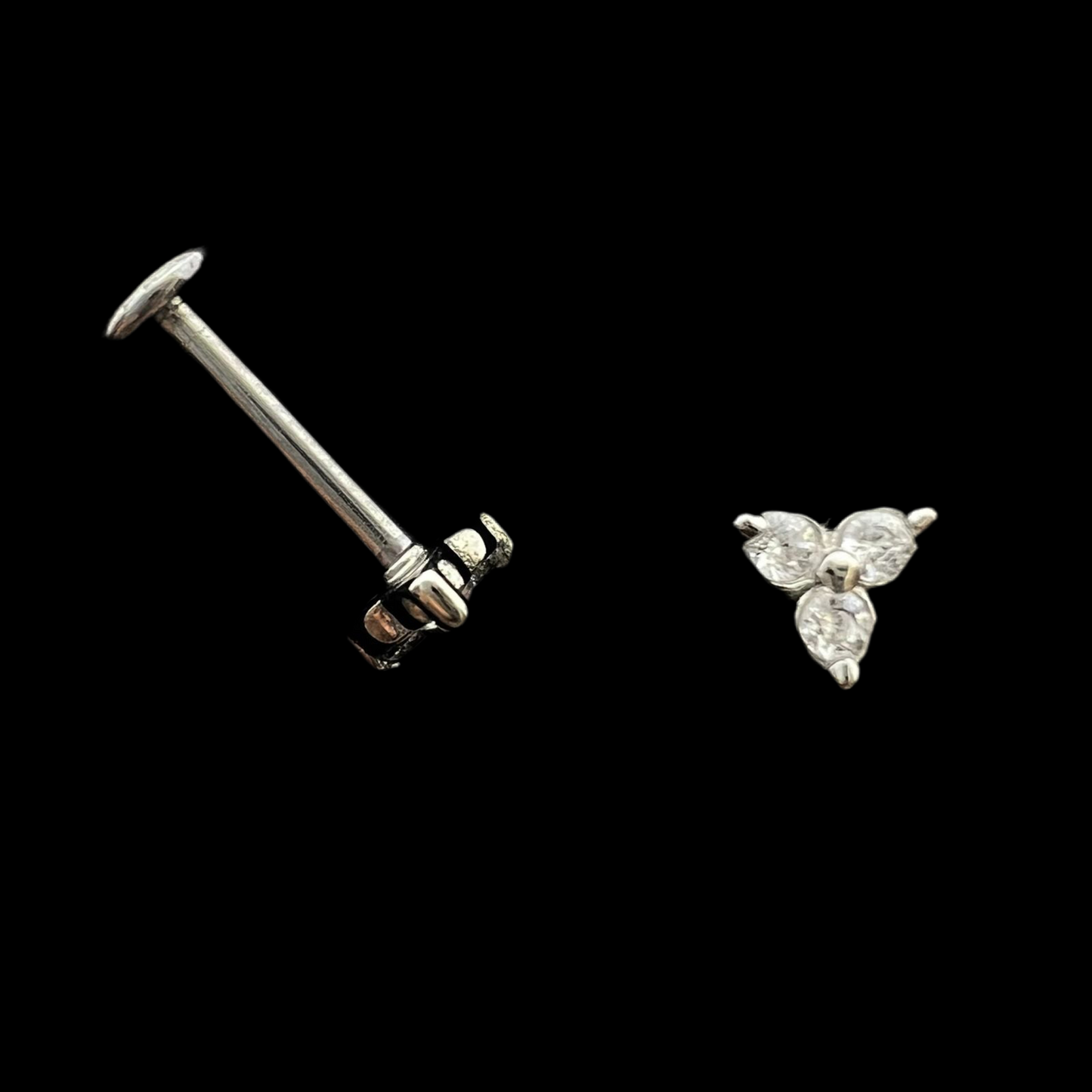 Flower Flatback Stainless Steel Ear Piercing