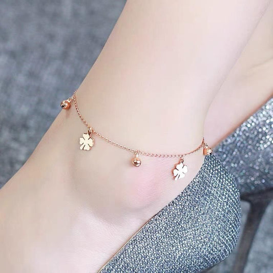 Clovers And Bells Anklet