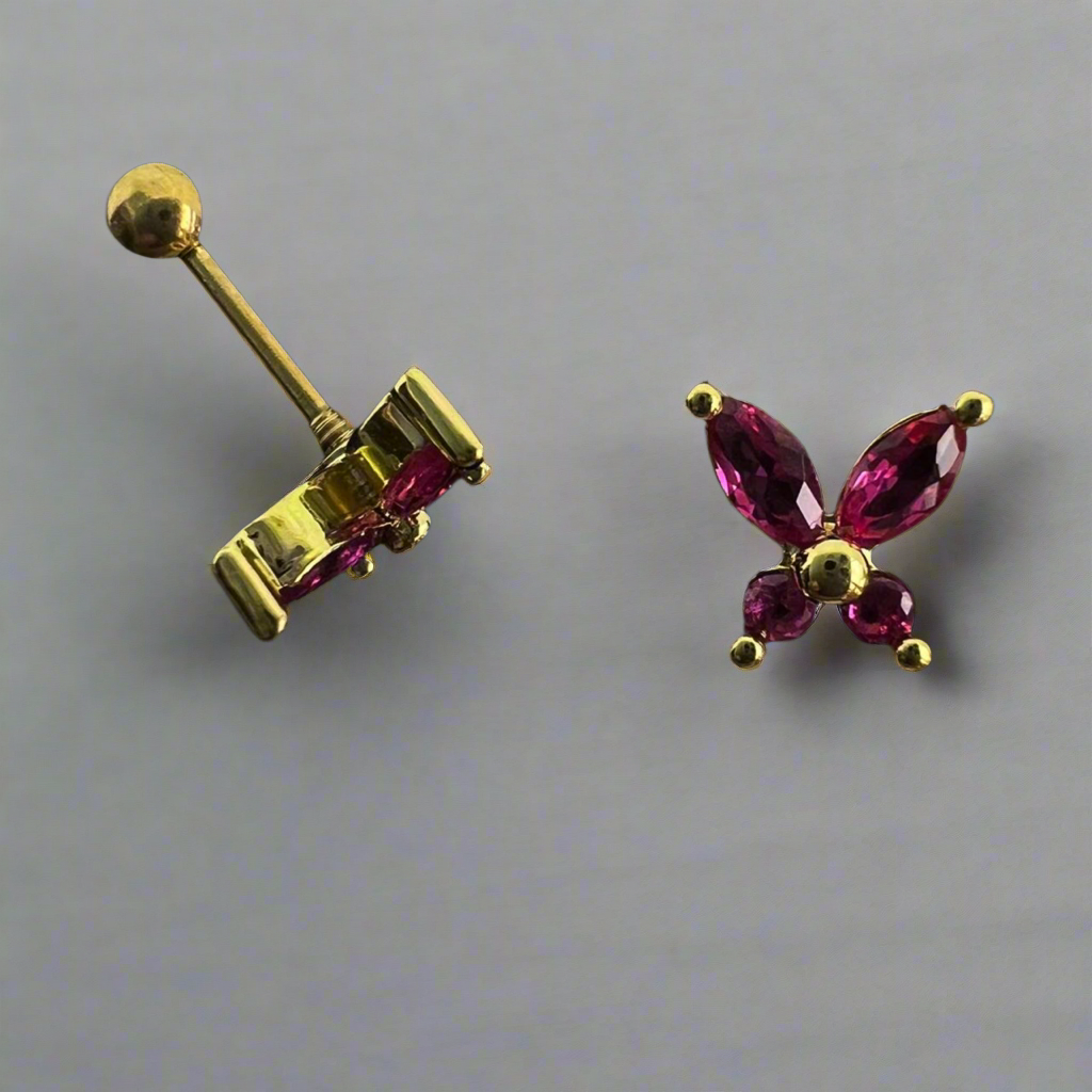 Stainless Steel Butterfly Ear Piercing
