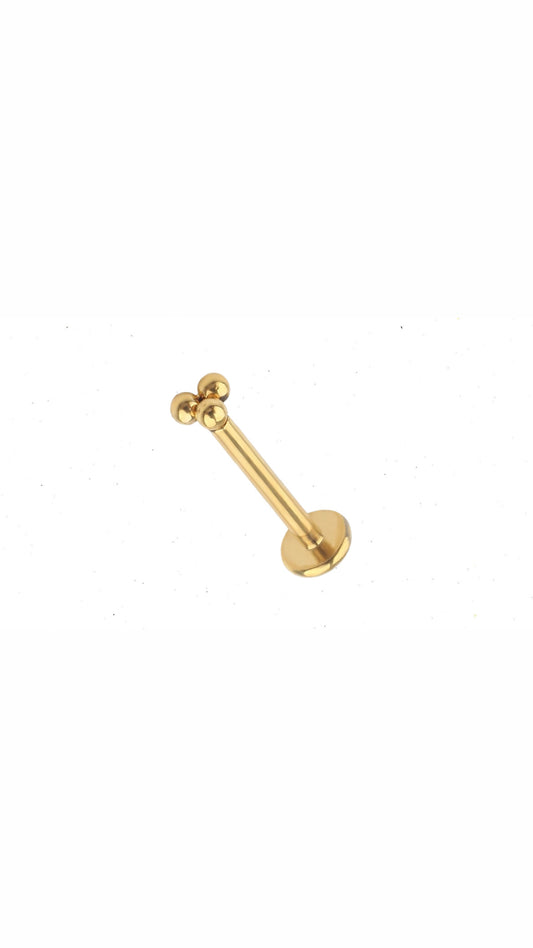 Stainless Steel 3 Balls Stud Tragus Ear Piercing