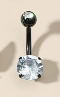Rhinestone Basic Stone Decor Belly Ring