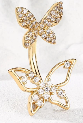 Double Butterfly Belly Ring