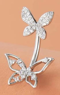 Double Butterfly Belly Ring