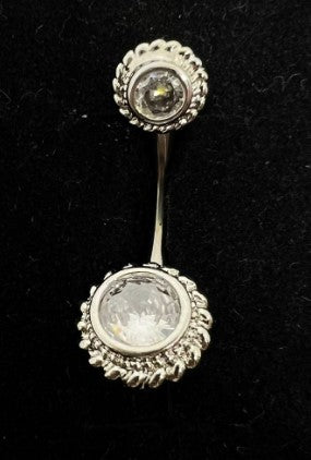 Double Silver Belly Ring