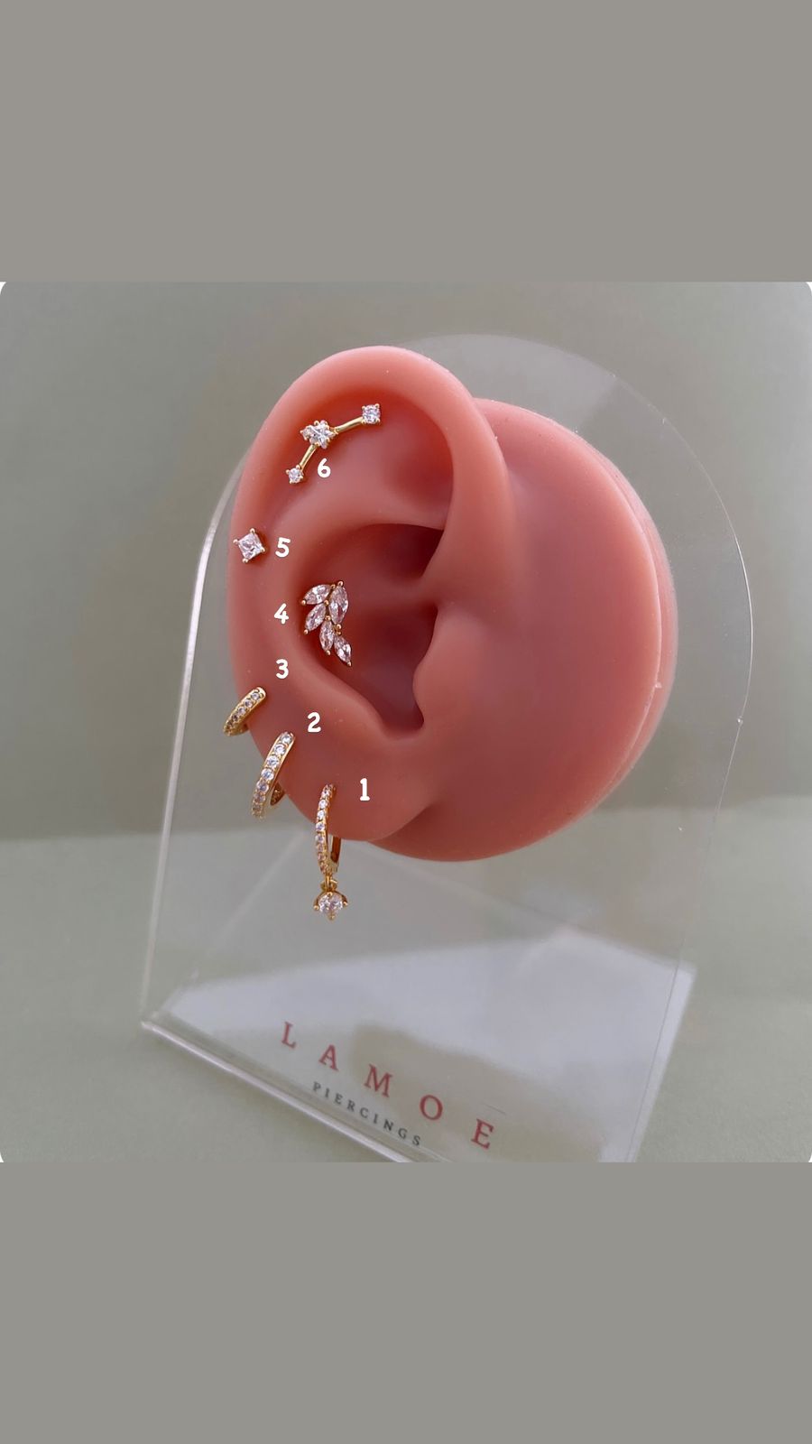 Single Star Helix Ear Piercing