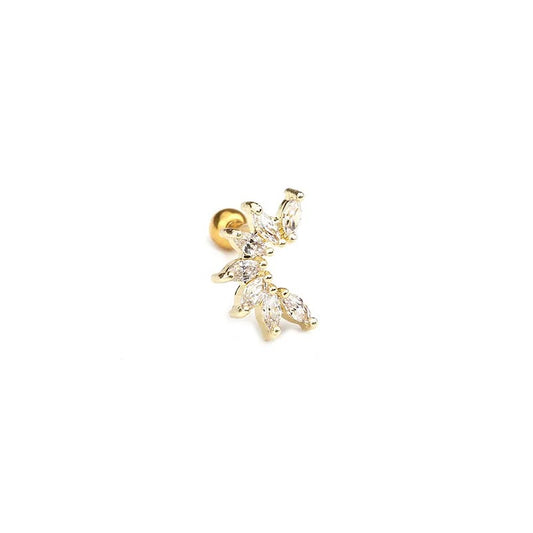 Stainless Steel 7 Stones Arc Helix / Conch Ear Piercing