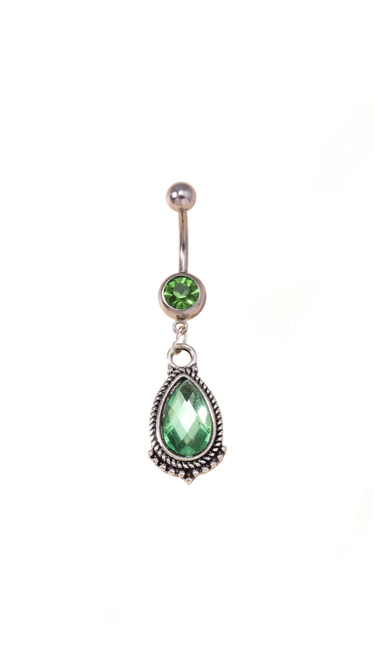 Green Drop Decor Navel Belly Ring