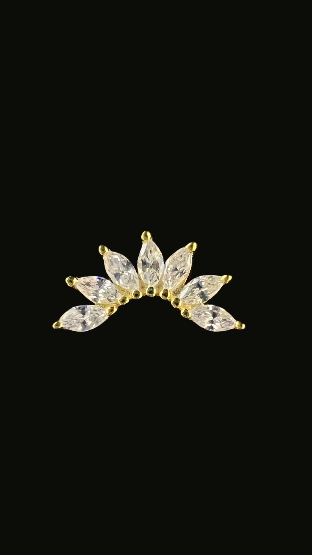 Single S925 7 Stones Arc Helix Ear Piercing