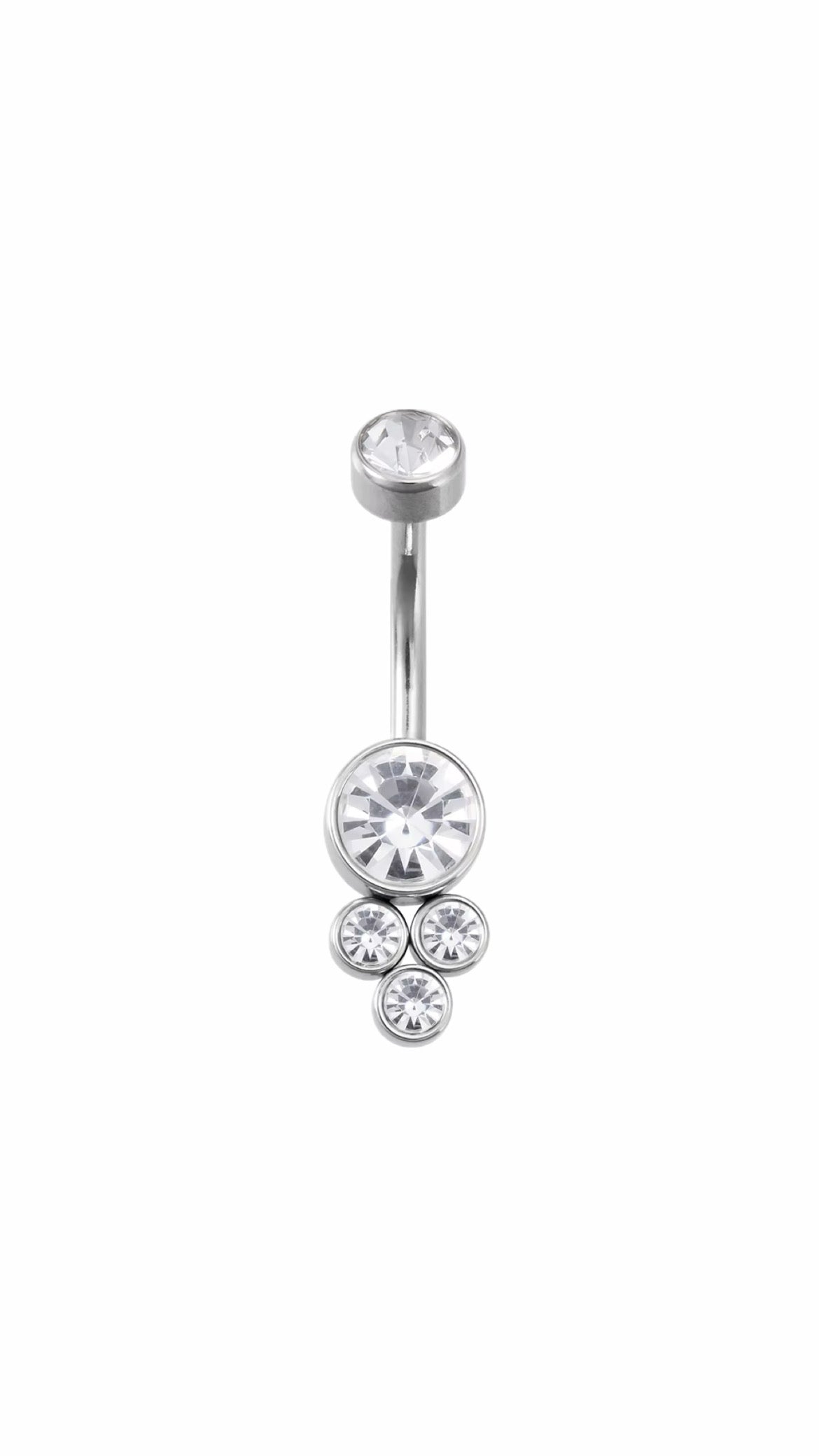 Rhinestone Stones Decor Navel Belly Ring