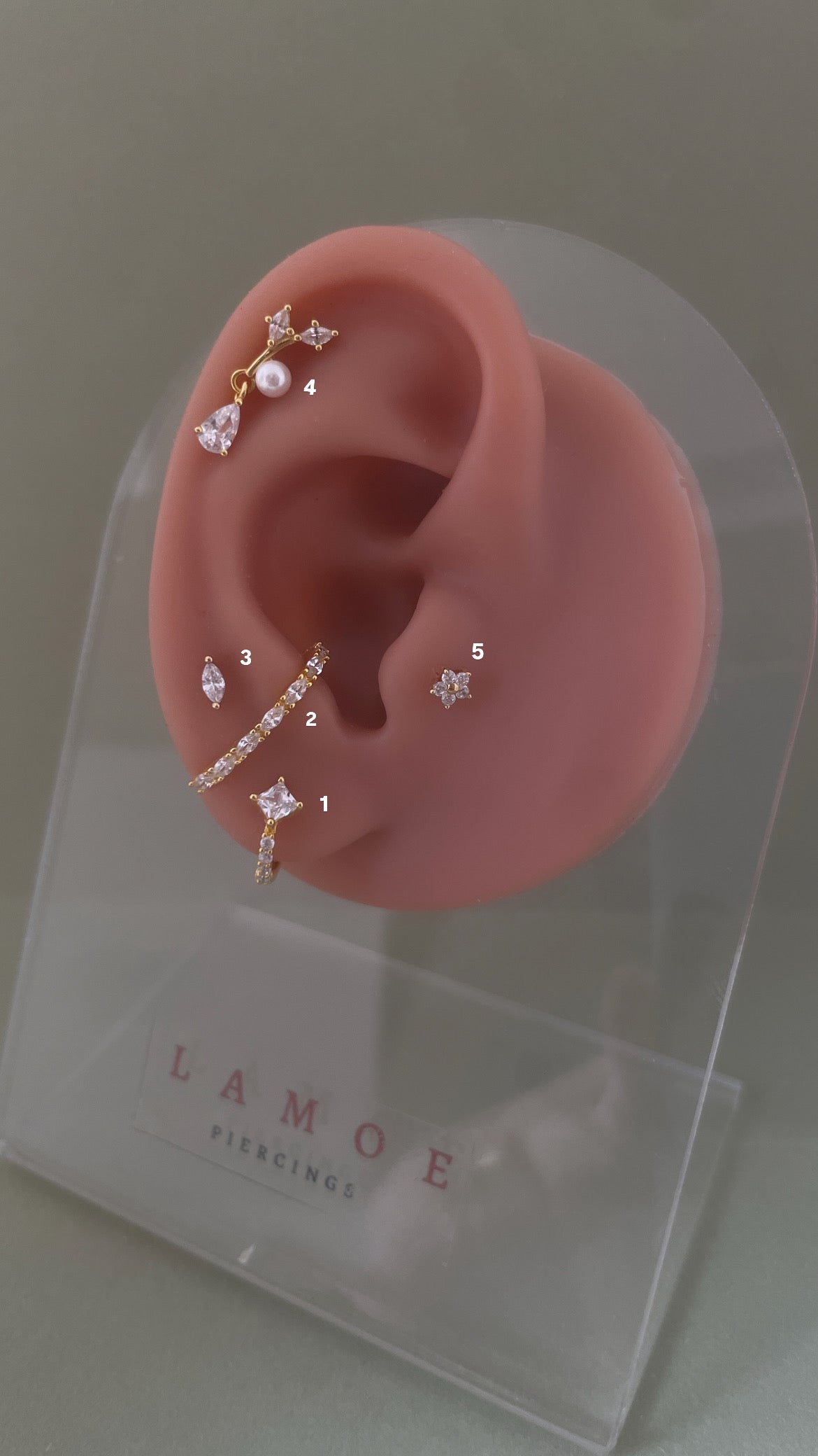 Single Drop Stud Tragus Ear Piercing