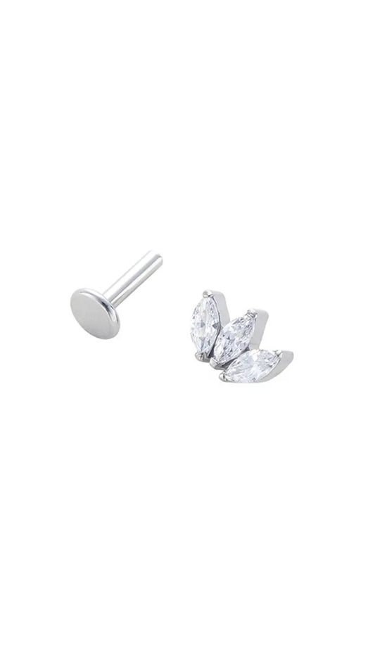 Stainless Steel Mini Crown Ear Piercing