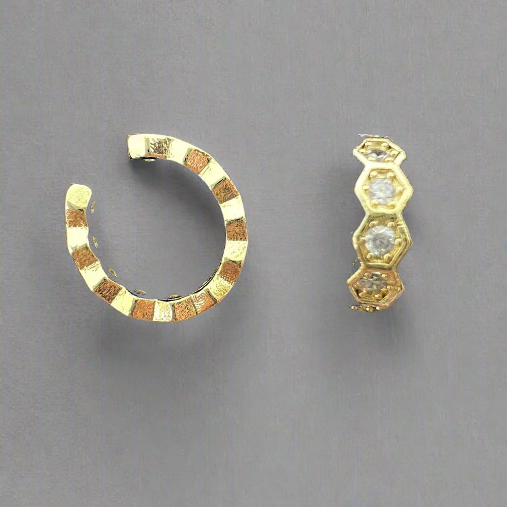 Fake Ear Cuff 6 Stones Ear Piercing