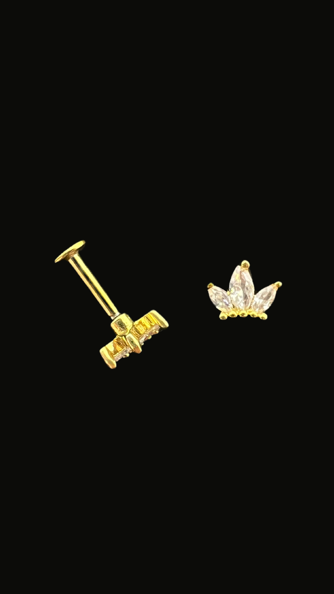 Stainless Steel Mini Crown Ear Piercing