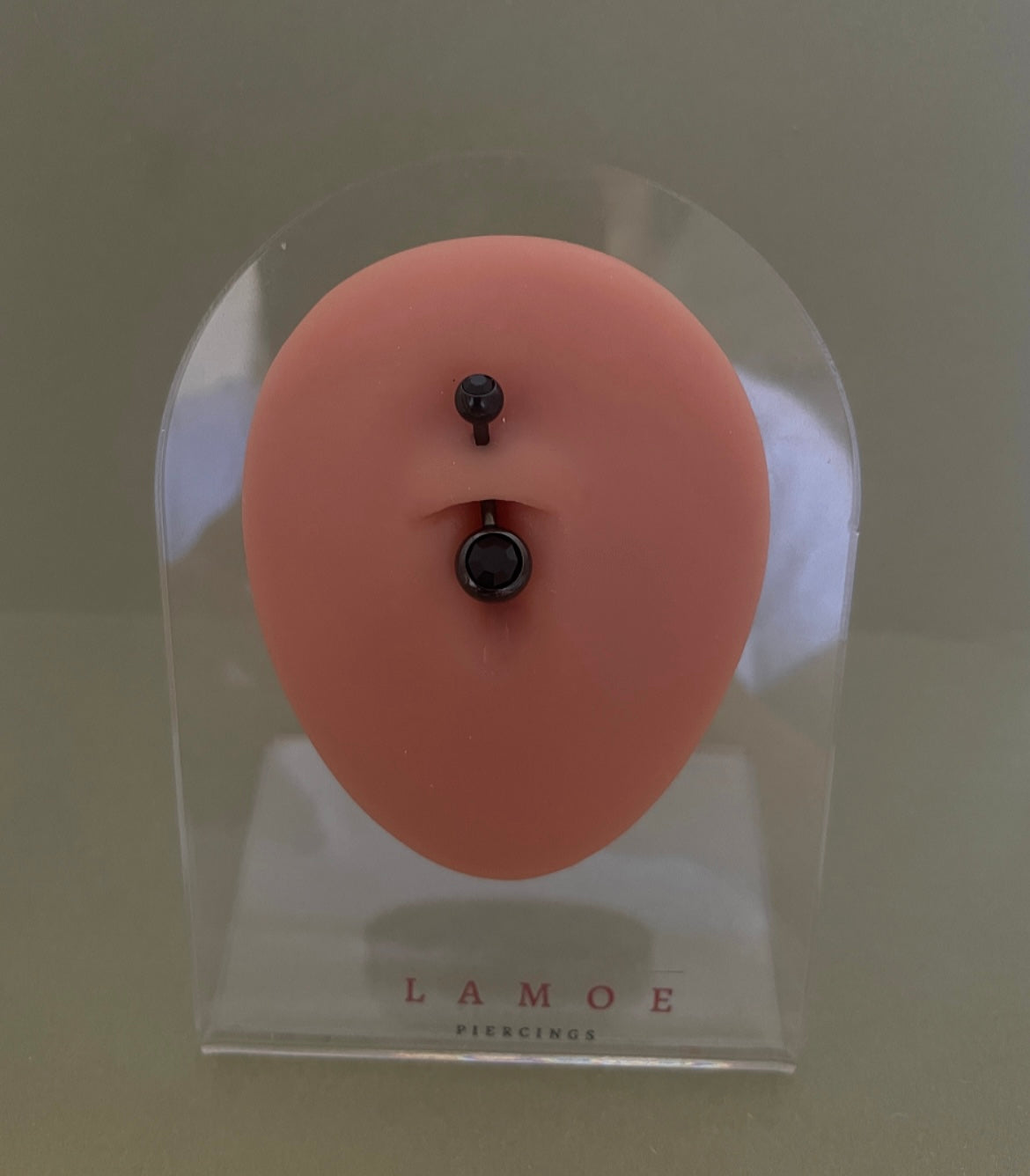 Black Basic Stone Belly Ring