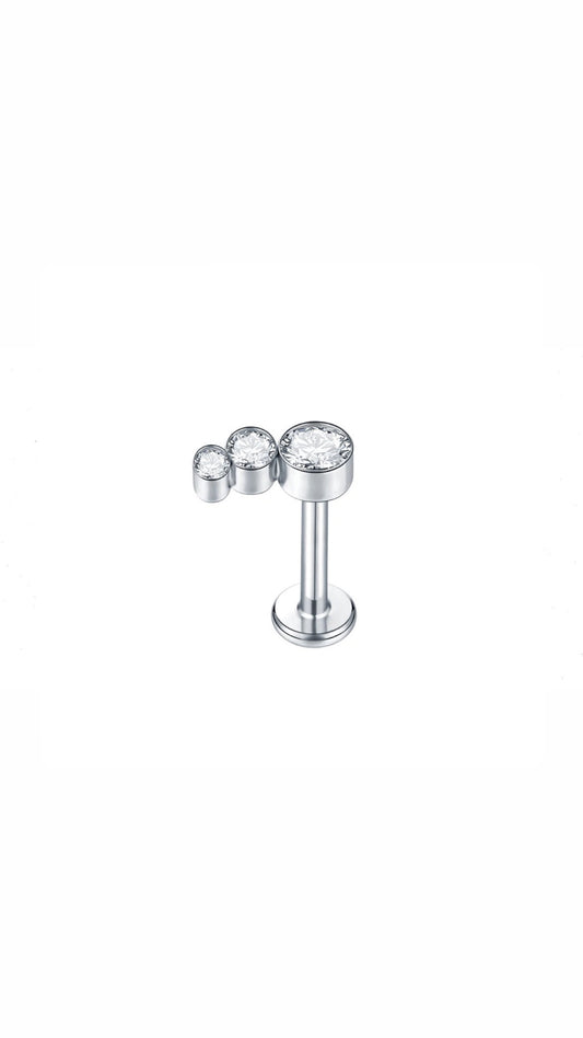 Helix/Conch 3 Stones Ear Piercing