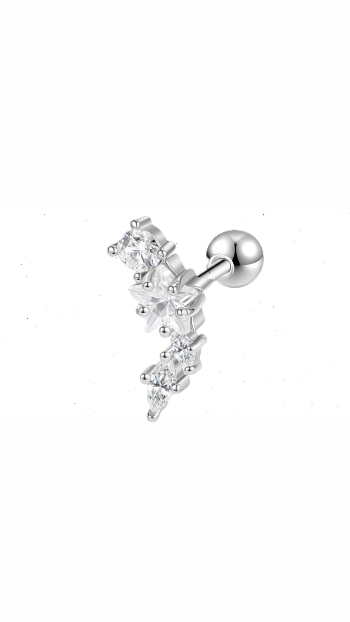 Star and Shapes Helix Ear Piercing