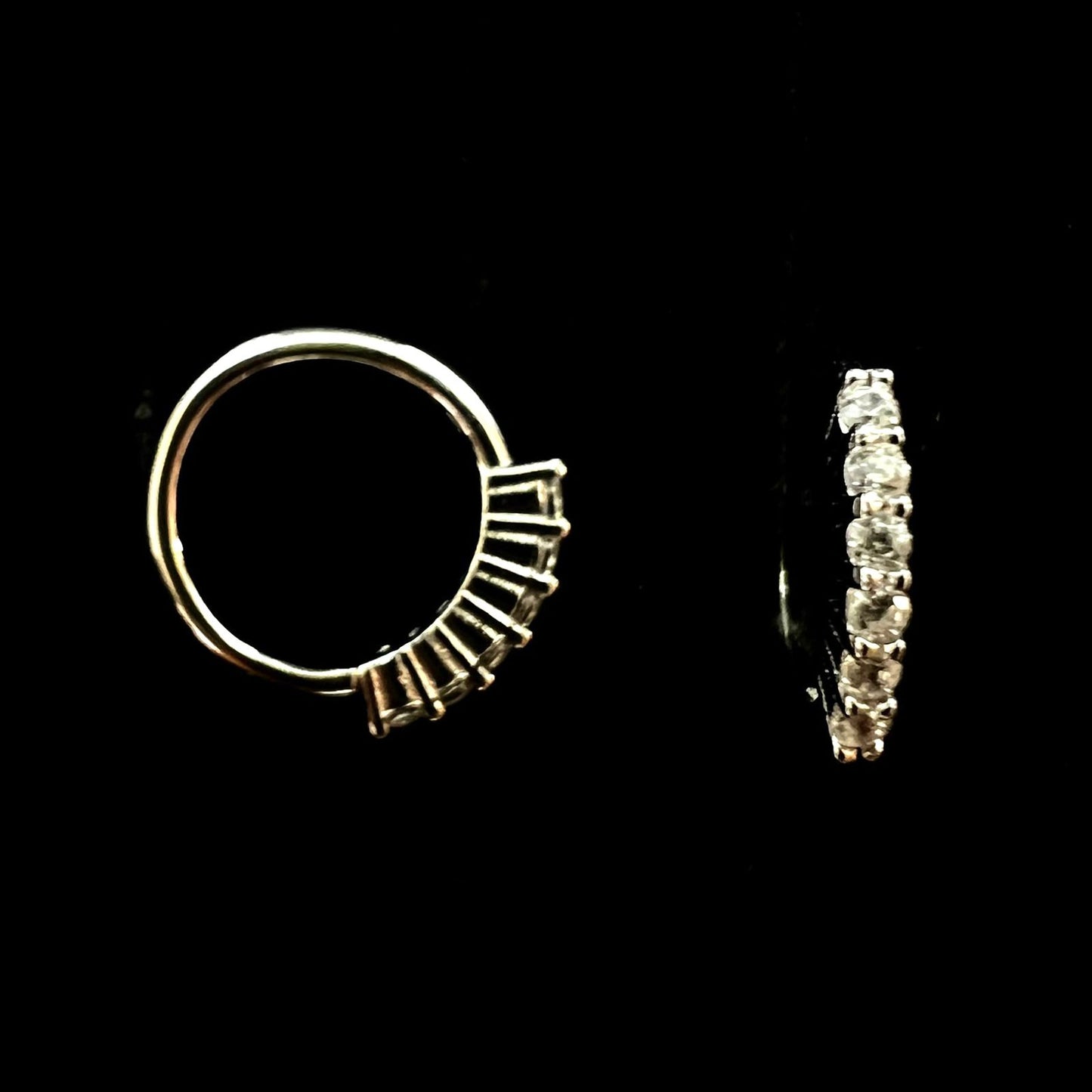 Single S925 6 Stones Zircon Nose & Daith Ear Piercing