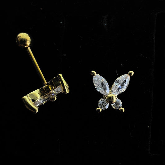 Stainless Steel Butterfly Ear Piercing