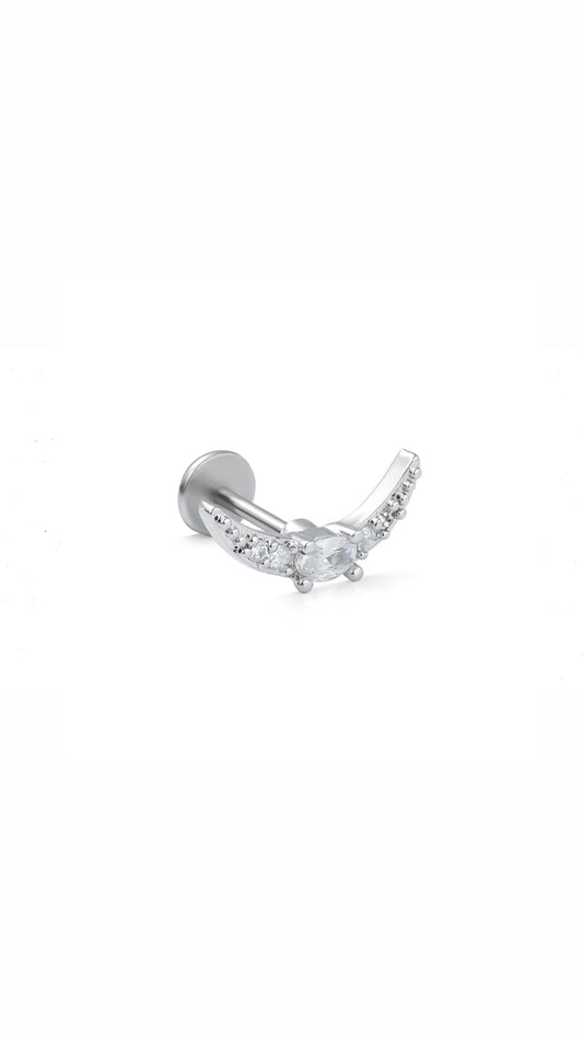Helix/Conch Crescent Moon Ear Piercing