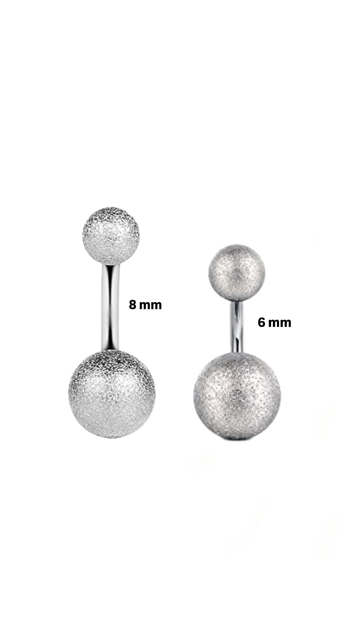 Glitter Round Ball Decor Navel Belly Ring